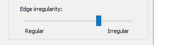 Choose the irregularity of the piece edges