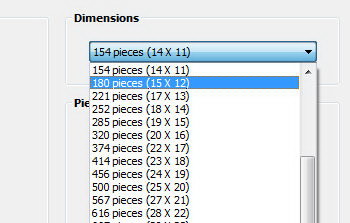 Play with a custom number of pieces